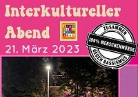 Ausschnitt Plakat "Interkultureller Abend" im Kulturbahnhof Hiltrup.