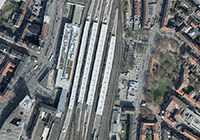 Luftbild: Hauptbahnhof und Bremer Platz